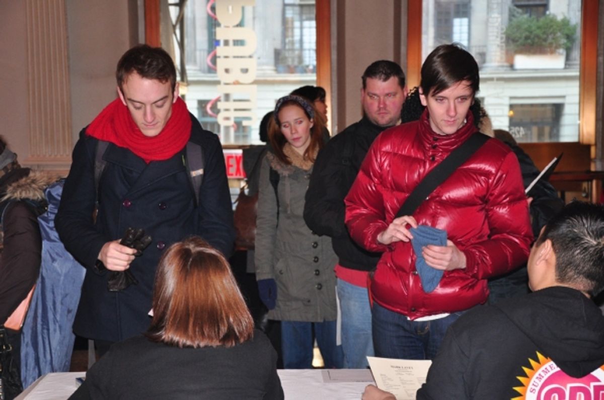 Joel Walker and Mark Lavey at the table
 at 